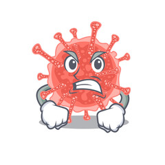 Mascot design concept of oncovirus with angry face