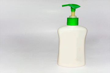 Hand sanitizer antibacterial gel to protect against flu and coronavirus disease.