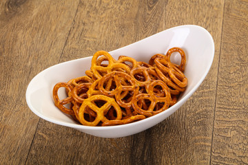 Salted tasty pretzel