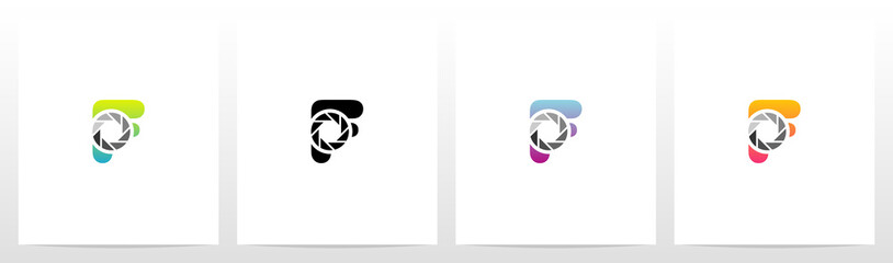 Shutter On Letter Logo Design F