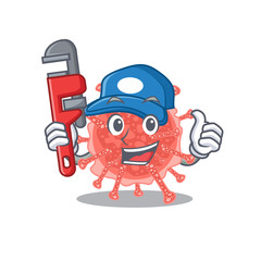 Oncovirus Smart Plumber cartoon character design with tool