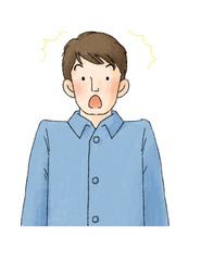 男性　表情（驚き）