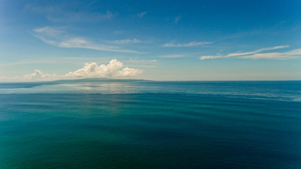 Seascape on the island of Nusa Penida, Aerial view. Bali, Indonesia.