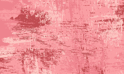 Vector of shades of pink grunge background with rough, antique, tattered, grungy effect. Illustration is great for walls, surfaces, backdrops and banners with empty copy space for text and images.