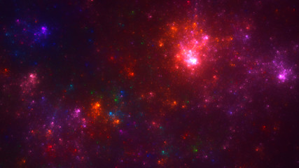 3D rendering abstract fractal light background