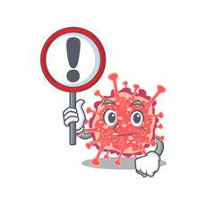 An icon of polyploviricotina cartoon design style with a sign board