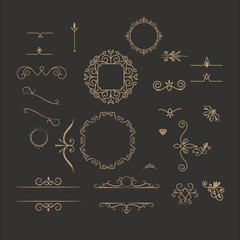 Golden ornament collection