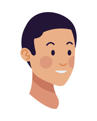 young man head avatar character