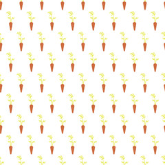 
minimalism. stylized carrots. Pattern for the design of your fabric. bed linen design, diaper fabric. hand-drawn vector patterns.