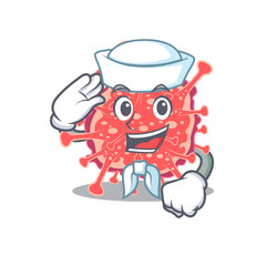 Sailor cartoon character of polyploviricotina with white hat