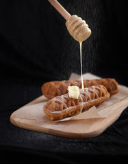 Waffles with cream