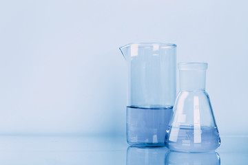 research studies on the search for vaccines, laboratory glassware, equipment, tests.