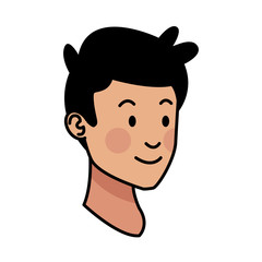 young man head avatar character