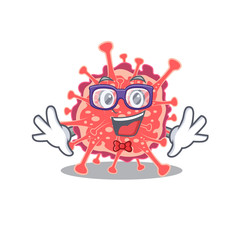 Mascot design style of geek polyploviricotina with glasses