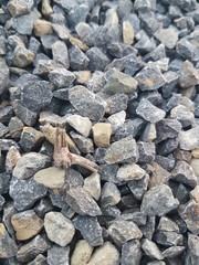 Nähere Perspektive der kleinen Steinchen