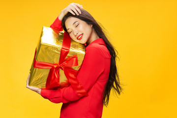 young woman with shopping bags