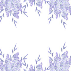 Fototapeta premium Tender watercolor purple lavender background. Great for web sites, cards, invitations and other printing products. Souvenir products, photo albums, digital wallpapers and other creative ideas.