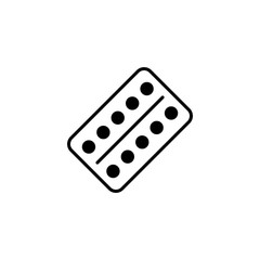 Medical pill vector icon. Pill icon page symbol for your web site design. Tablets symbol Vector illustration, EPS10.
