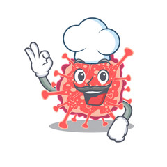 Polyploviricotina chef cartoon design style wearing white hat