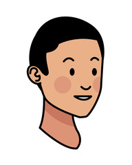 young man head avatar character