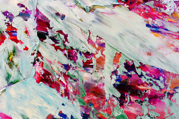Colorful abstract background wallpaper. Modern motif visual art.  Mixtures of oil paint. Trendy...
