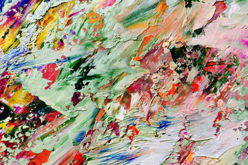 Colorful abstract background wallpaper. Modern motif visual art.  Mixtures of oil paint. Trendy...