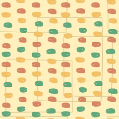 cute seamless pattern with colorful brush strokes