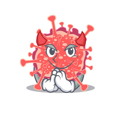 Polyploviricotina dressed as devil cartoon character design style