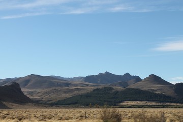 mountain landscape with blue sky