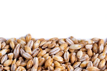 Pearl Barley background, healthy food used in soups and stews