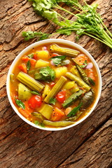 Delicious homemade Kerala recipes- vegetable curry- sambar dish
