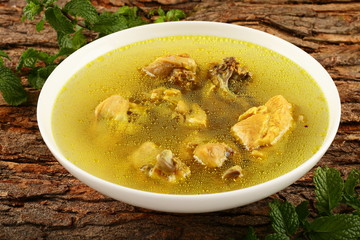 Spicy homemade  chicken soup ,Gourmet foods recipes 