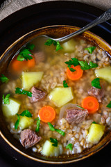 krupnik a delicious Polish barley soup
