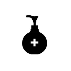 Disinfection. Hand sanitizer bottle icon, washing gel. Vector illustrationDisinfection. Hand sanitizer bottle icon, washing gel. Vector illustration	
