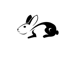 Rabbit vector art logo design