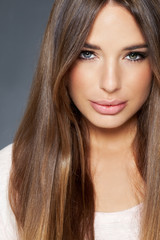 Naklejka premium Caucasian Woman With Long Hair