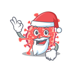 Polyploviricotina Santa cartoon character with cute ok finger