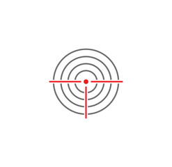 Aim related icon on background for graphic and web design. Creative illustration concept symbol for web or mobile app