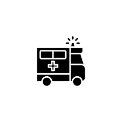 Ambulance truck vector icon. Modern, simple flat vector illustration for web site or mobile app, graphic design, UI. EPS10.