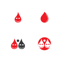 Fototapeta premium Human Blood logo template vector icon illustration design