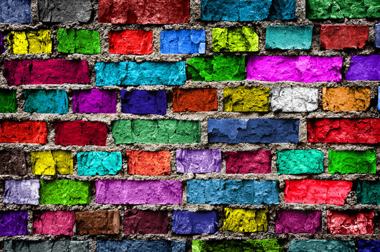 Colorful Brick Wall