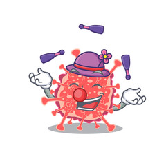 An attractive polyploviricotina cartoon design style playing juggling