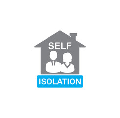Self isolation related icon on background for graphic and web design. Creative illustration concept symbol for web or mobile app