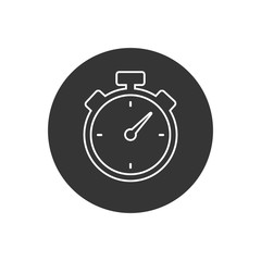 Chronometer timer isolated line icon. Vector in modern flat