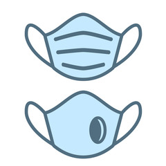 Mask and respirator, virus protection Covid 19. Medicine icon