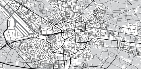 Fototapeta na wymiar Urban vector city map of Enschede, The Netherlands