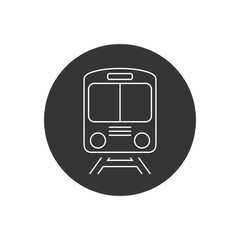 Train line icon symbol vector on white background