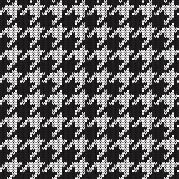 Knitted Seamless Vector Classic Pattern Hound Tooth