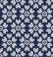 Vector decorative flower knitted ornament