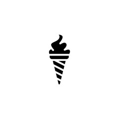 Ice cream cup icon isolated. Modern sweet vanilla desert sign. Trendy vector chocolate cram symbol for web site design, button to mobile app. Vector illustration.